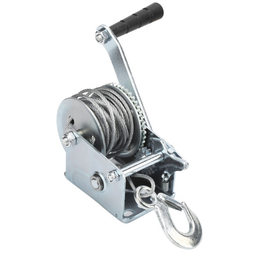Handkurbel-Winde 800lbs Selbstsperrend mit Haken 2