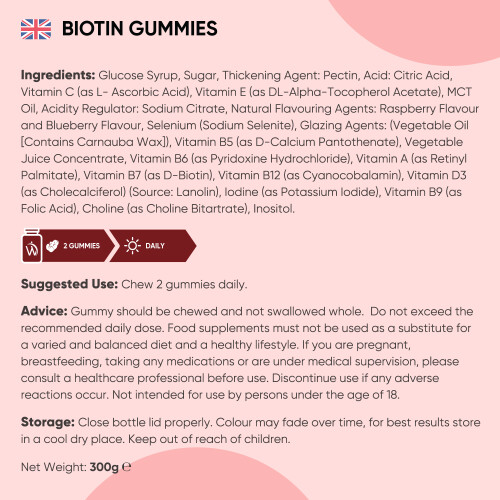 WeightWorld Biotin Gummies for Hair 120 Gummies 2