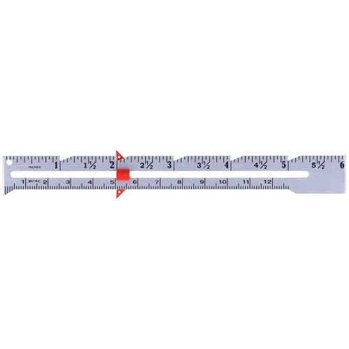 Sewing Gauge Knitting Crafting Hemming Measuring Sliding Tool