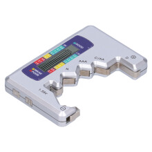 (Silver) Universal-Batterietester DC AA AAA N 9V Knopfzelle
