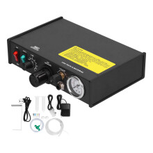 (AC220‑240V EU Plug) SemiAuto Glue Dispenser Aluminum Alloy 0.01ml Min Drip Volume