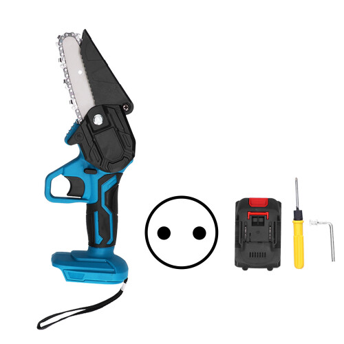 (EU Plug) Mini-Kettensäge Akku DC21V, wiederaufladbar