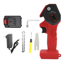 (US Plug) Mini Electric Pruning Saw Handheld Chainsaw FYD001 Red