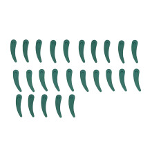 25PCS 83mm Lawn Mower Blade Plastic Green Serrated for Boshi L83