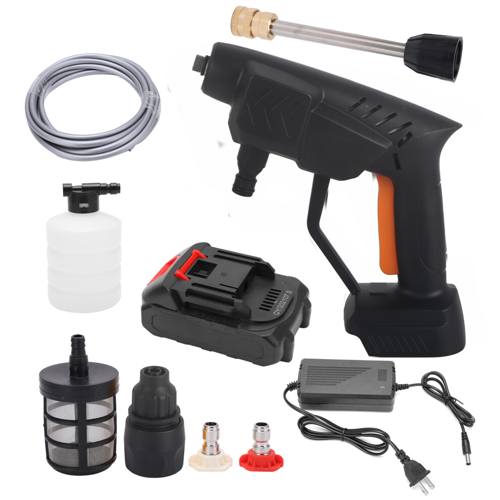 (10 Batteries Us Plug) Cordless Washer Lithium Battery High Pressure Water Gun 5 Batteries Us 610830870959