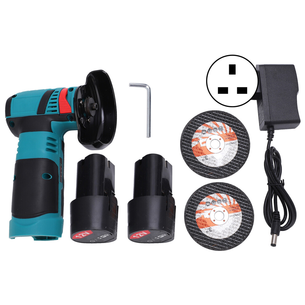 (Uk Plug 2 Batteries) Angle Grinder Brushless 19500Rpm Ac 100-240V Uk Plug 1 Battery 610830871833