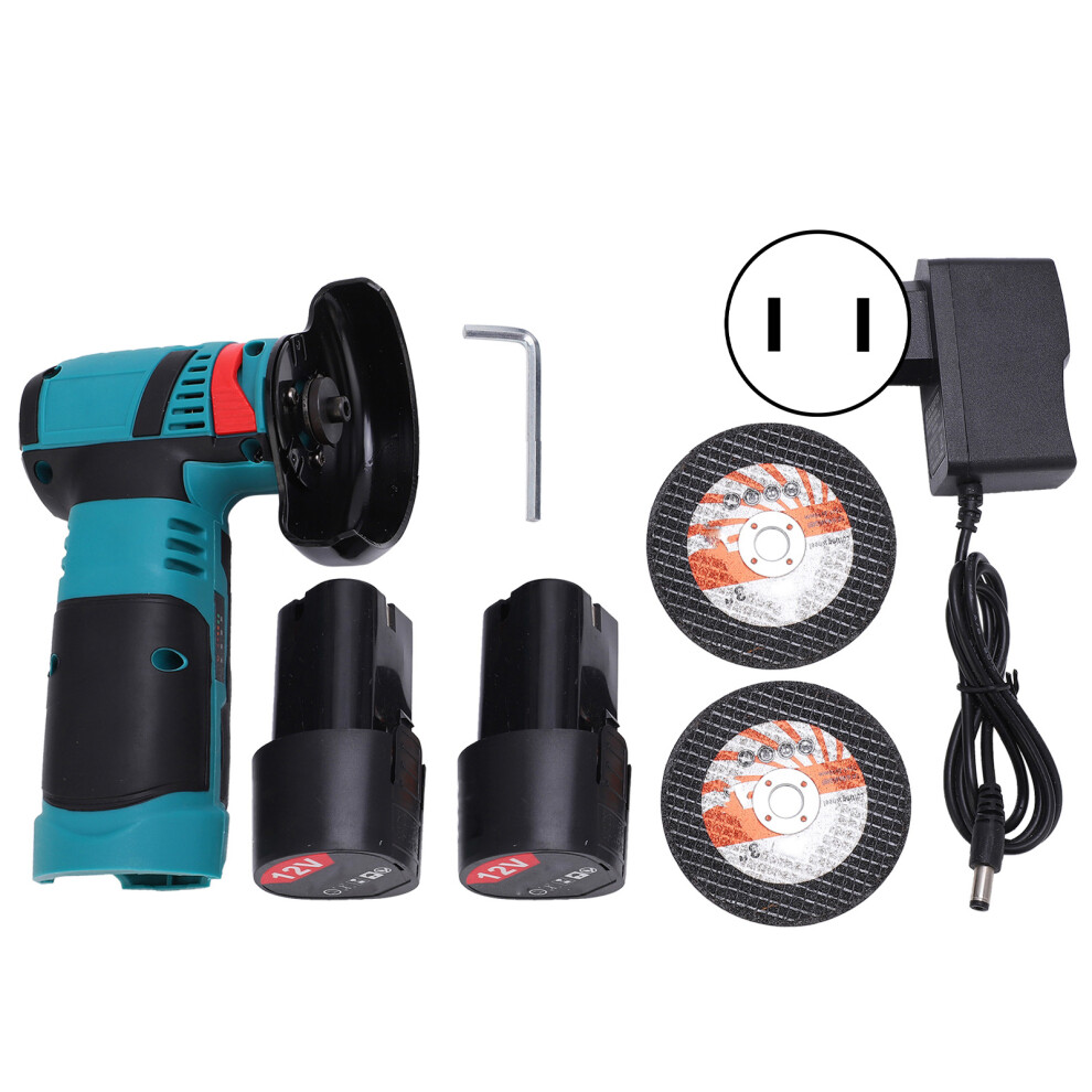 (Us Plug 2 Batteries) Angle Grinder Brushless 19500Rpm Ac 100-240V Uk Plug 1 Battery 610830871734