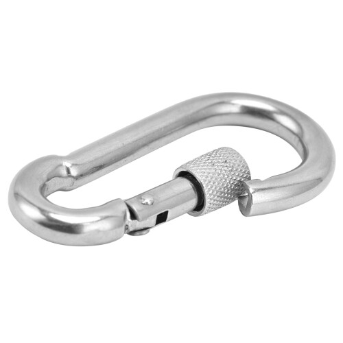 (M5x50) Heavy Duty 304 SS Carabiner Hook M5x50 Spring Lock 1