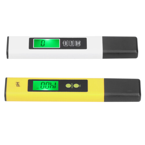 (A2(white) + PH02SL(yellow)) PH-TDS-Meter Combo 0,01pH Hochgenau 3-in-1 EC Temp 1