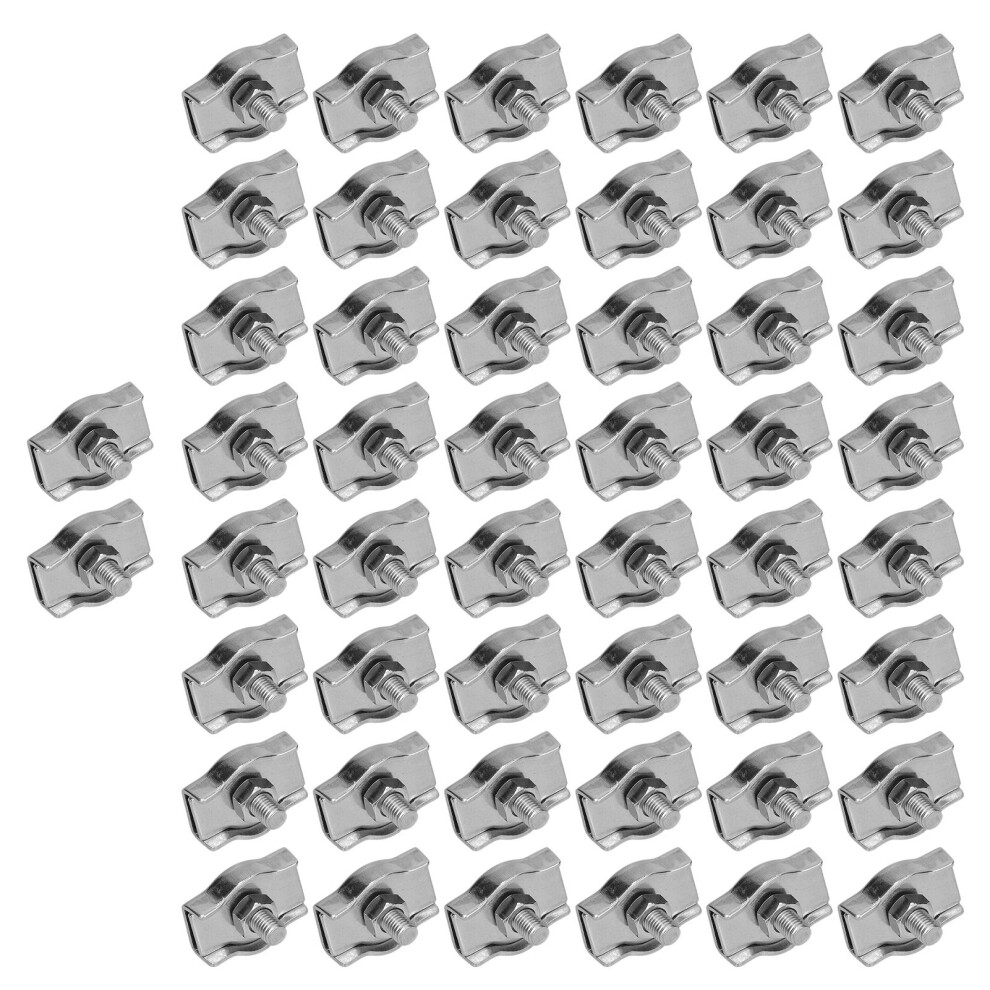 (50Pcs M2) Stainless Steel Simplex Wire Rope Clips M10 5Pcs Single Locking 610830868581