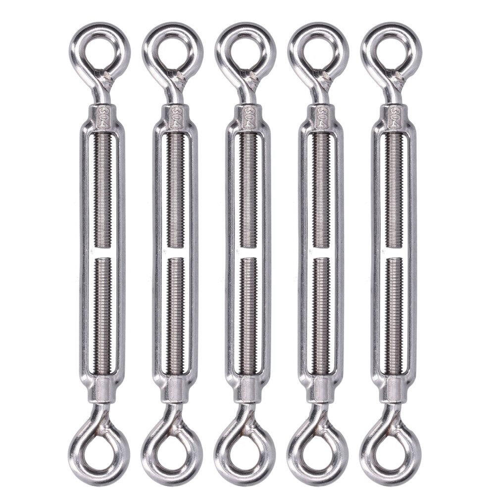 (M10) 5Pcs Turnbuckle Eye Eye 304 Stainless Steel M6 610830868345