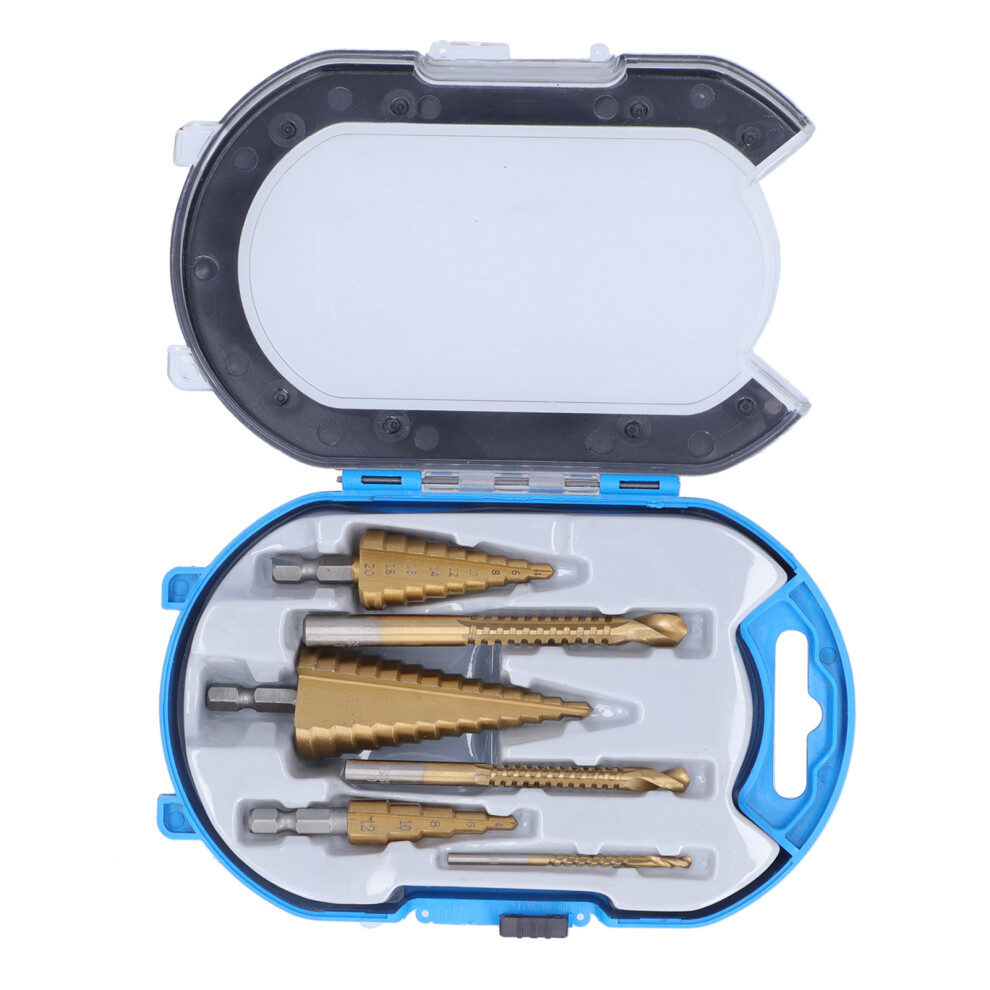 Step Drill Bits Serrated Spiral Hss Woodworking Accessories 610830869625