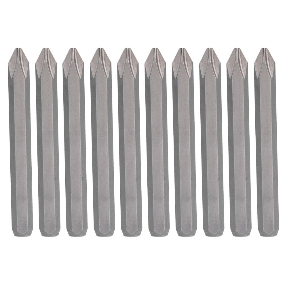 10Pcs Magnetic S2 Steel Cross Screwdriver Bits 5/16In Hex 610830870843