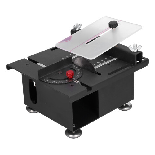 (Prise US) Mini-Tischkreissäge 100W mit Schiene 1