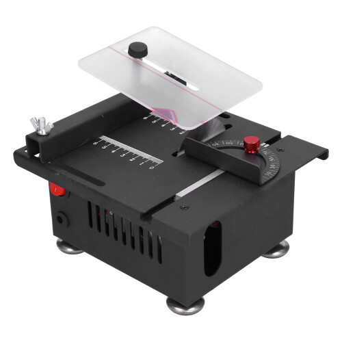 (Prise US) Mini-Tischkreissäge 100W mit Schiene 2