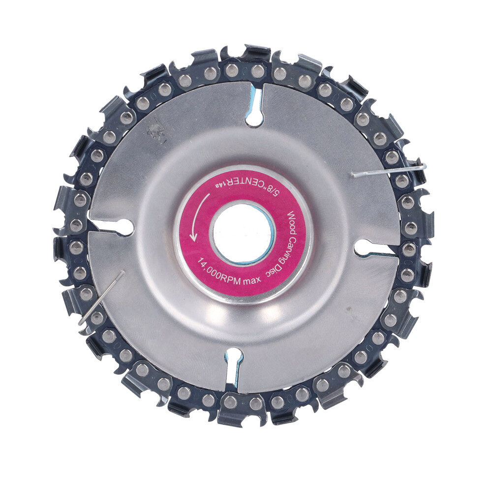 (Rose Red) 4 Inch 22 Teeth Wood Carving Disc For Angle Grinder Orange 610830863883