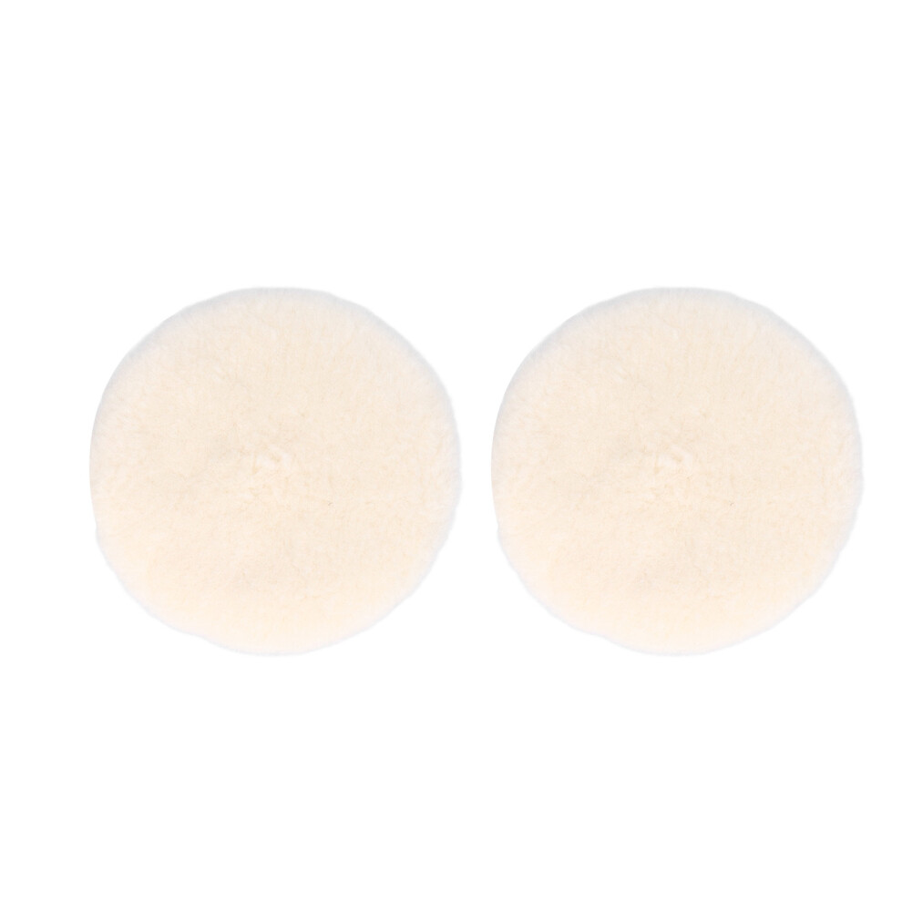 2Pcs Wool Polishing Pads 125Mm Universal Auto Buffing Discs 610830864057
