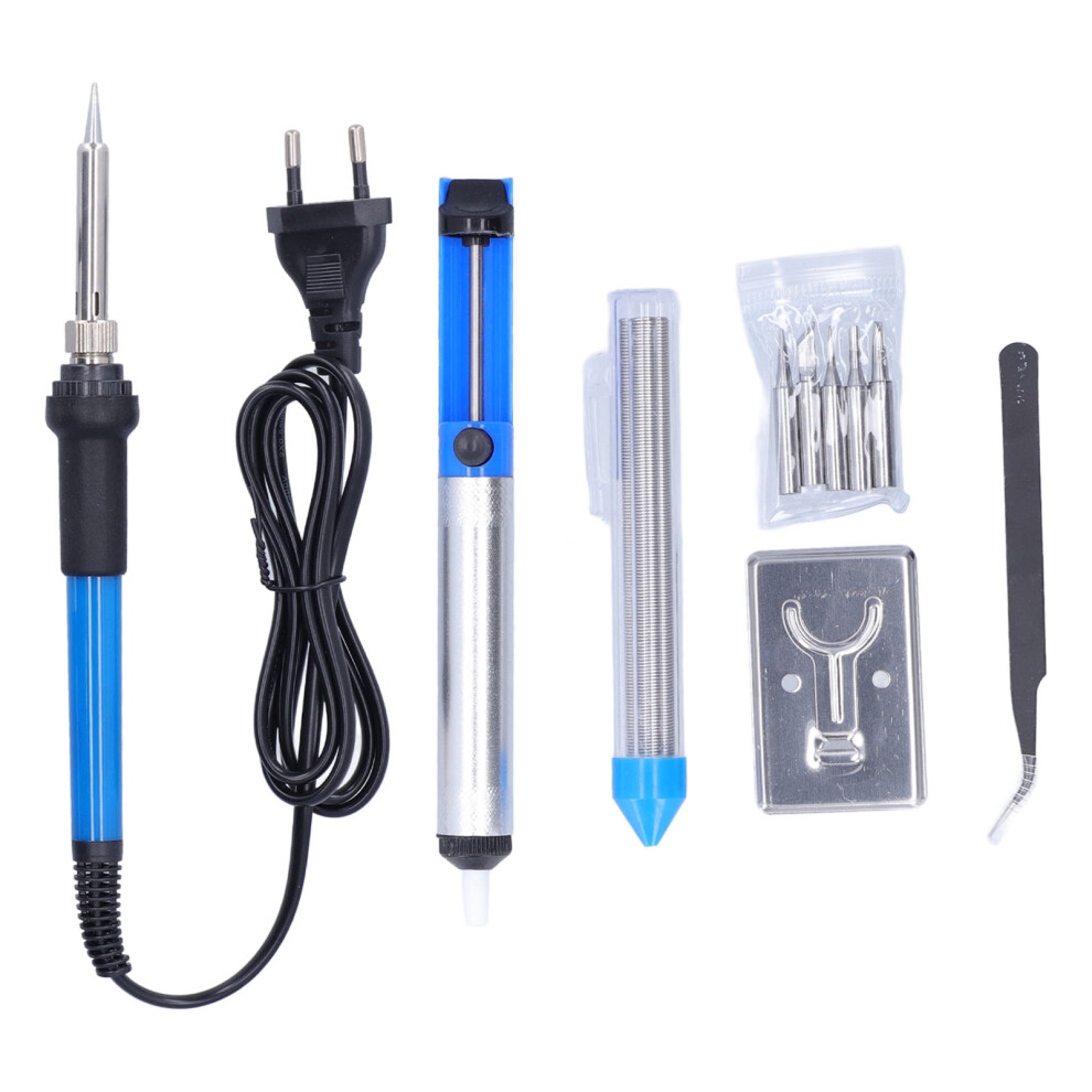 (Eu Plug 220V) Soldering Iron 60W Adjustable Temp With Solder Wire 110V Us Plug 610830864378