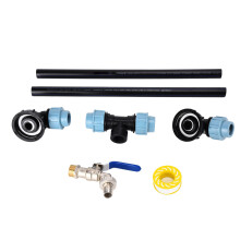 (2 Barrels in Series) Elbow IBC Adapter Gooseneck Tap Connector Watering Can 2 Barrels