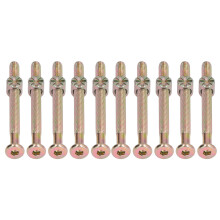 (M6x70mm) 10 Sätze Babybett-Schrauben M6x70mm verzinkt