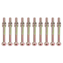 (M6x80mm) 10 Sätze Babybett-Schrauben M6x70mm verzinkt