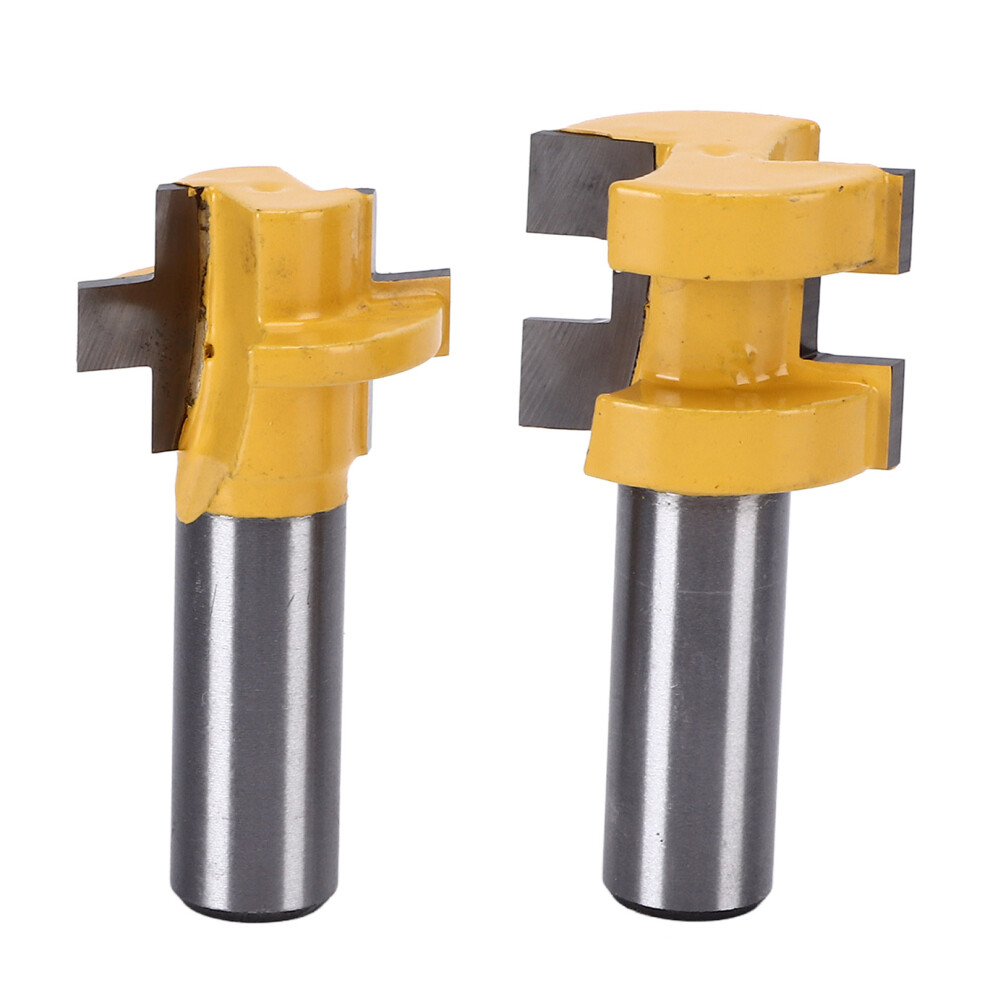 (1/2In Shank) 2Pcs Router Bit T Slot Tongue Groove Cutter 1/4In Shank 610830860851