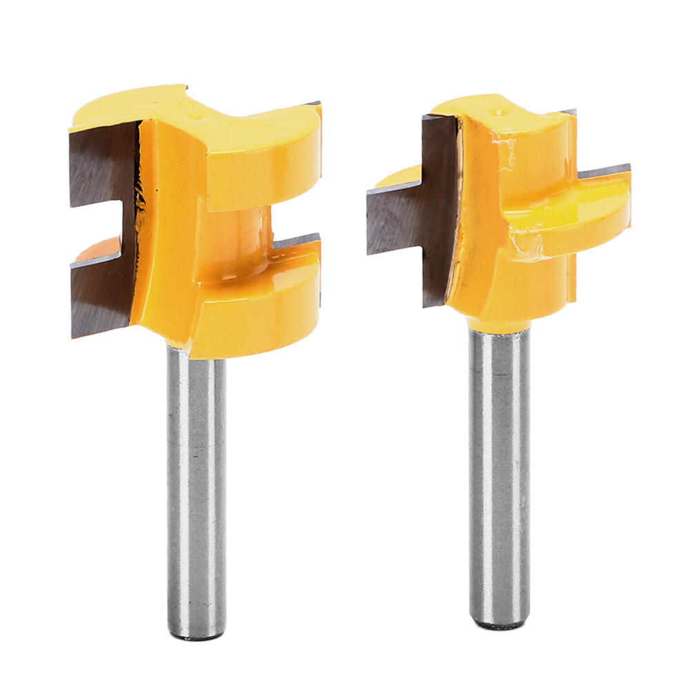 (1/4In Shank) 2Pcs Router Bit T Slot Tongue Groove Cutter 1/4In Shank 610830860844