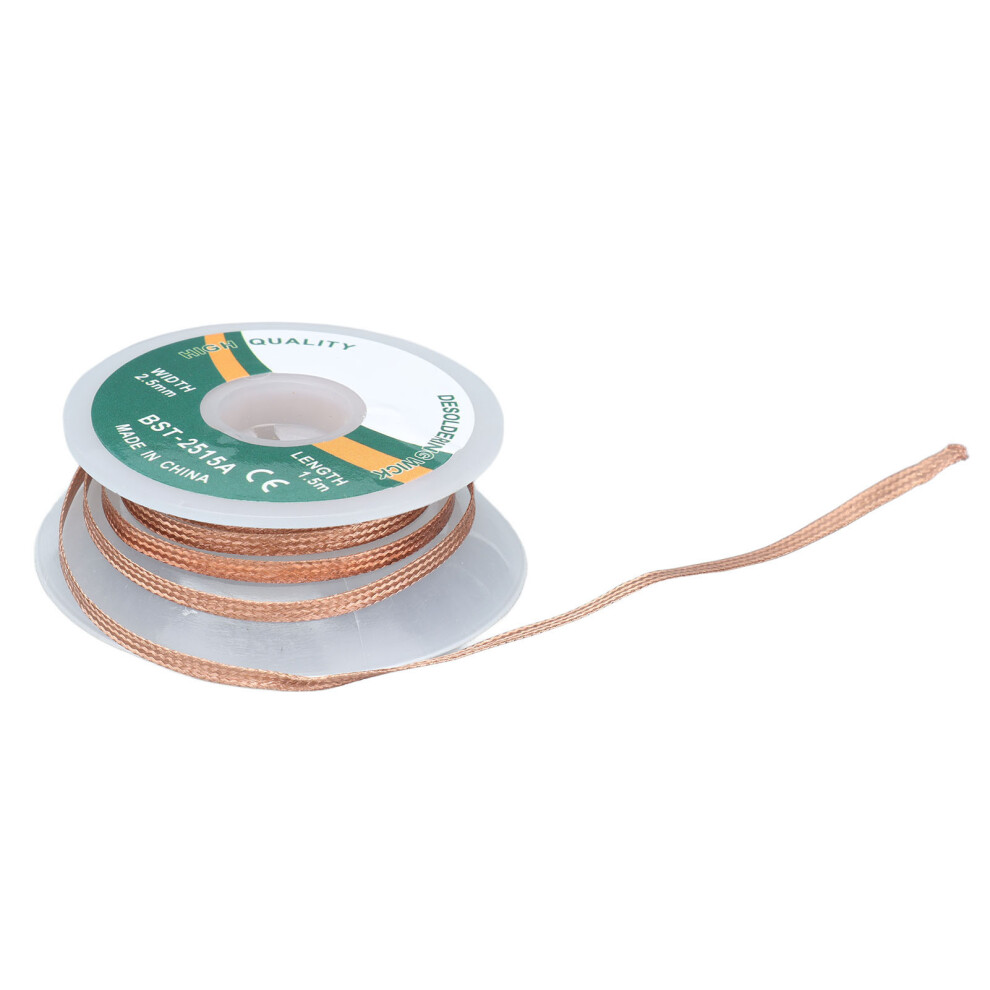 (2.5Mm (2515A)) Desoldering Wire 1.5M 2.5Mm Solder Wick Remover No Clean 610830856342