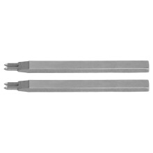 (3mm) 2x Lederstichpunze 2 Zähne Hochgeschwindigkeitsstahl 4mm