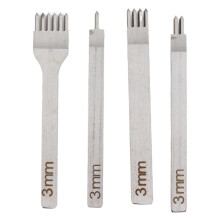 (3mm Spacing) Diamant-Schuhleistenmeißel Set DIY Leder HSS 5mm
