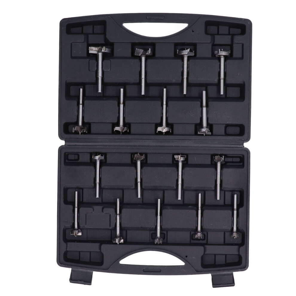 17Pcs Forstner Drill Bits Carbon Steel 15-40Mm Woodworking Tools Set 610830858049