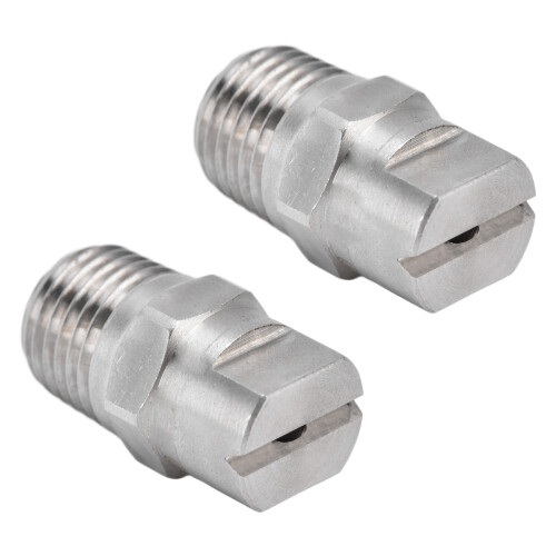 (95°) 2Pcs Stainless Steel Flat Fan Nozzle 95 Adjustable Waterflow Durable 2