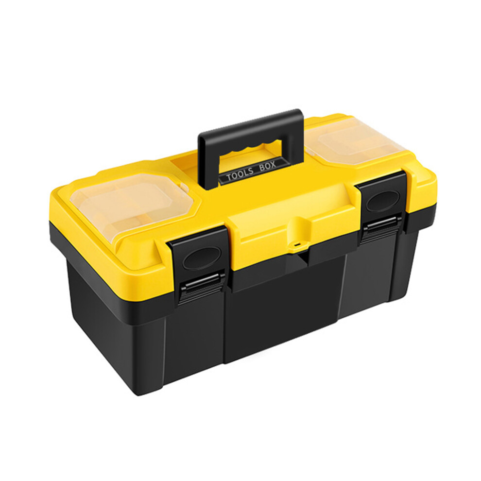 (18In Reinforced Plastic Buckle 41X21.5x18.5cm) 2 Layer Tool Box Portable Electrician Hardware Storage 20X11x10.5cm 610830853211