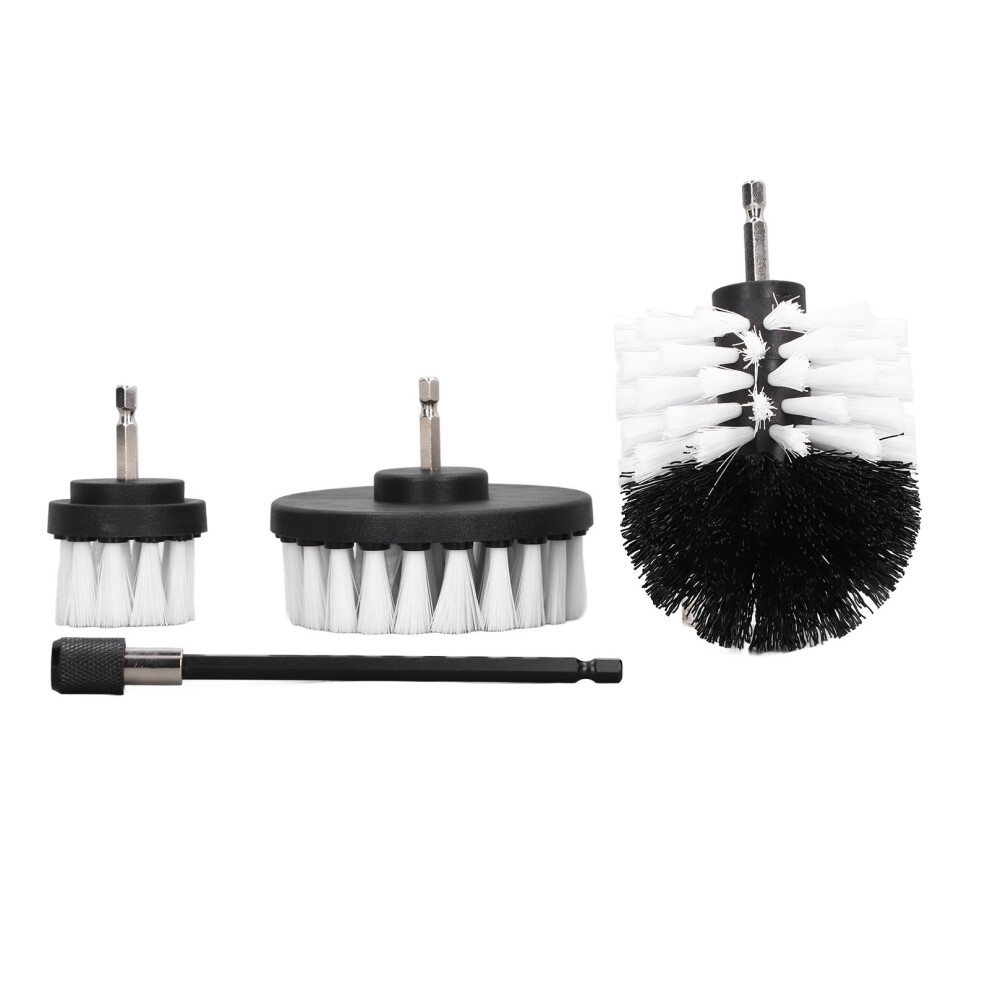 4Pcs Drill Brush Car Detailing Kit Extend Attachment Power Scrubber 610830855024