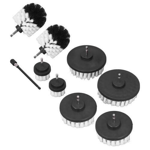 9-teiliges Bohrbürsten-Set Universal 6,35mm 2
