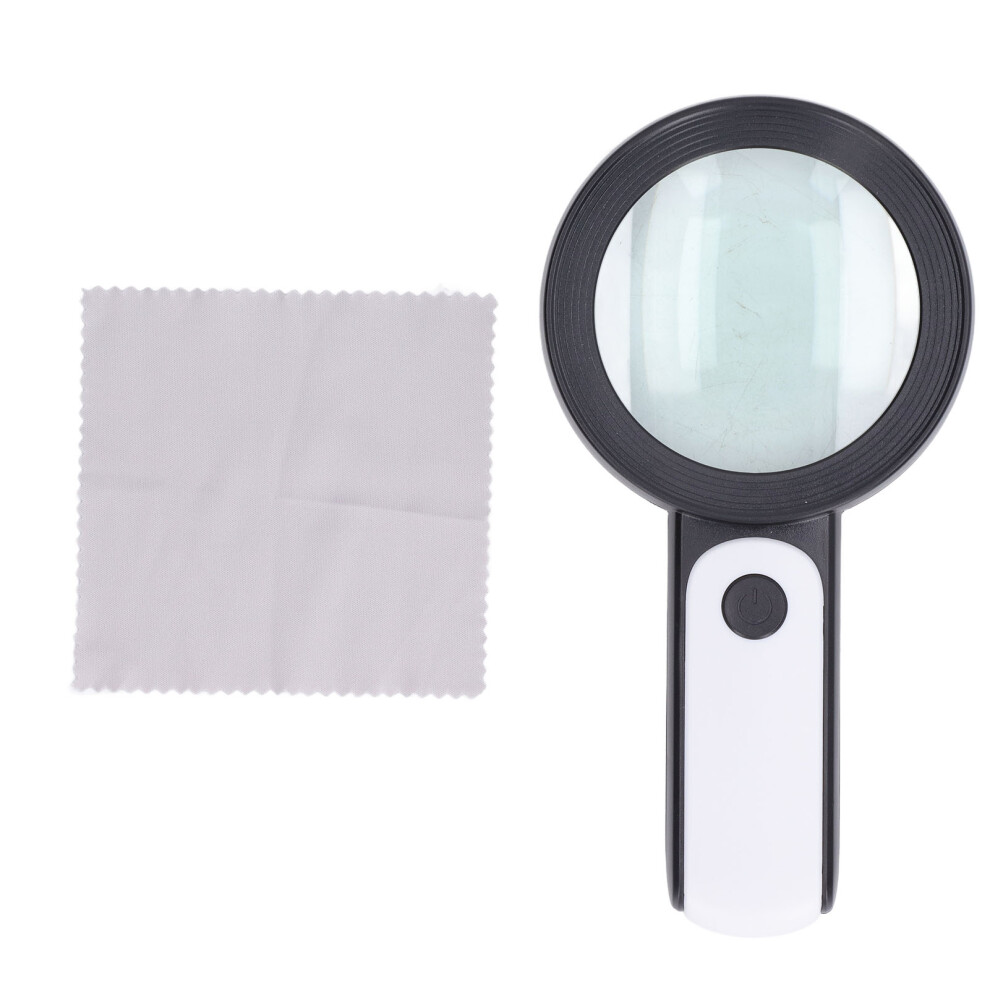 Black/White/Gold ( And ) Handheld Magnifier 30X Hd Led Reading Glass Rose