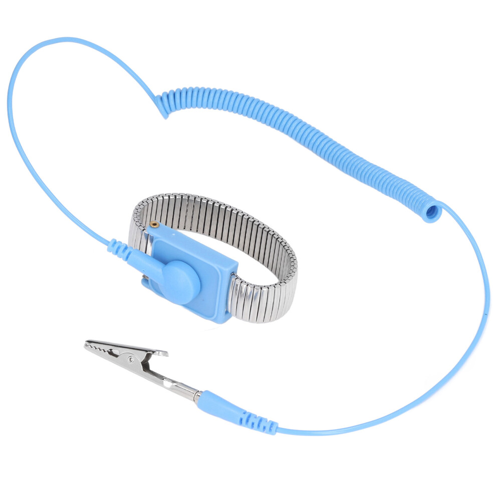 (Metal Colour Wristband) Anti Static Wrist Strap Esd Grounding Metal Wristband 1.8M Wire 610830849450