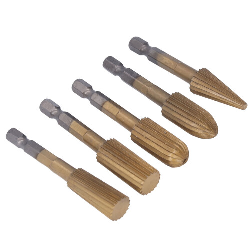 5Stk Drehfräser-Set HSS Sechskant 2