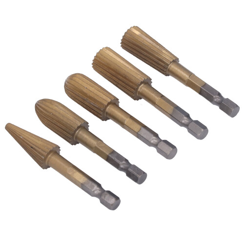 5Stk Drehfräser-Set HSS Sechskant 1