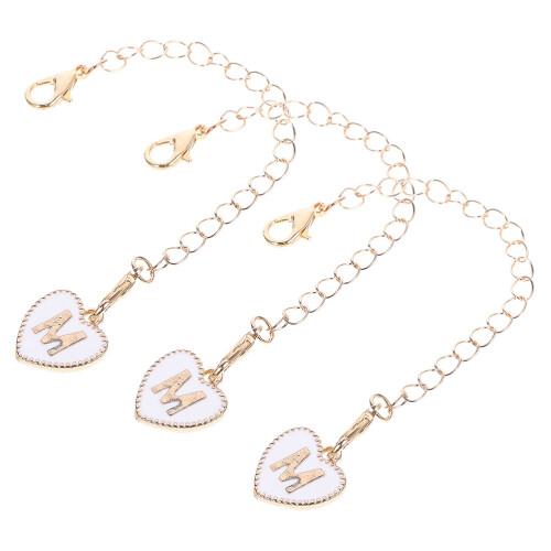3Pcs Corrente Com Pingente De Letra Para D'Água Decoração 1