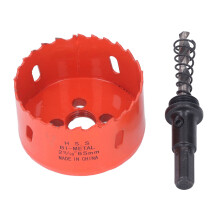(65mm / 2.56in) Hole Saw Bi Metal High Speed Steel 75mm / 2.95in Wood PVC Arbor