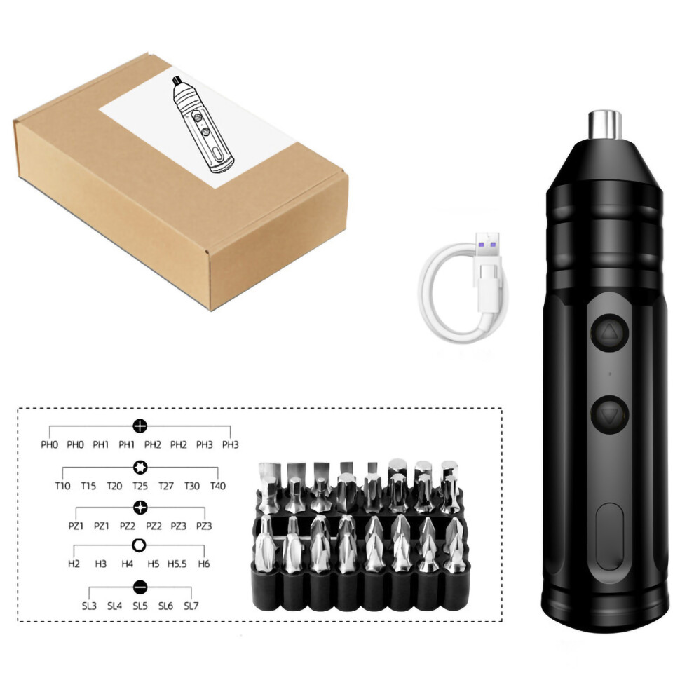 (33Pcs) Cordless Brushless Electric Screwdriver 33Pcs Rechargeable Drill 610830844134
