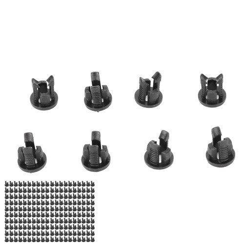 200 Stk 3mm LED-Halter Nylon66 Schwarz Halterung 1