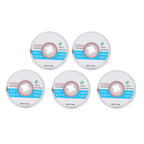 5Pcs Solder Sucker Copper Low Residue Desoldering Wire 2