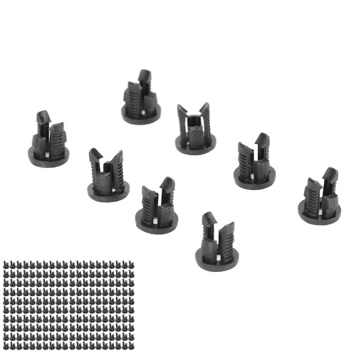 200 Stk 3mm LED-Halter Nylon66 Schwarz Halterung 2