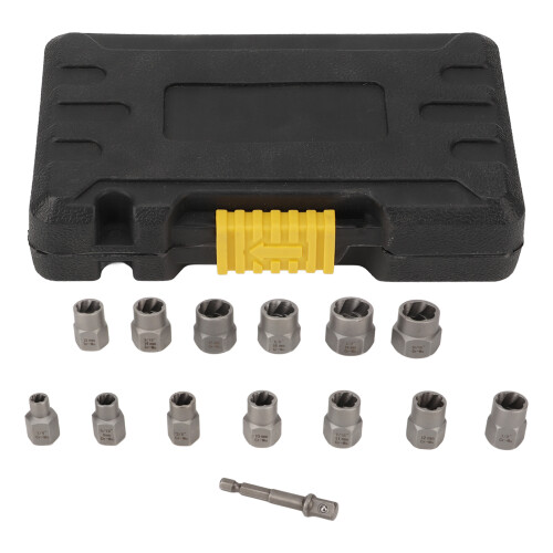 14PCS Nut Extractor Chrome Molybdenum Steel 3/8in for Construction