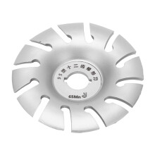 (Silver) Schleifscheibe 12 Zähne Edelstahl Holz 95mm Silber