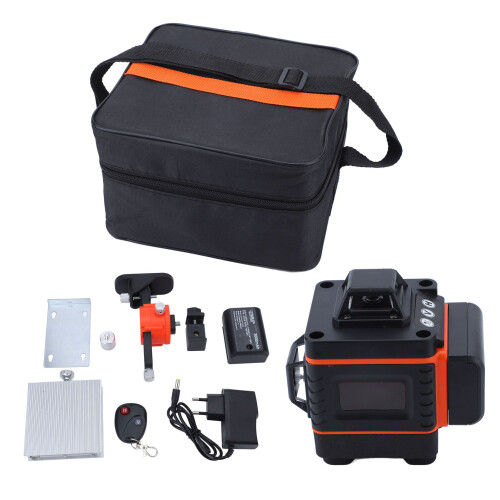 (EU Plug) 360 Laser Leveler 16 Lines 4D Green Self Leveling Remote 100-240V