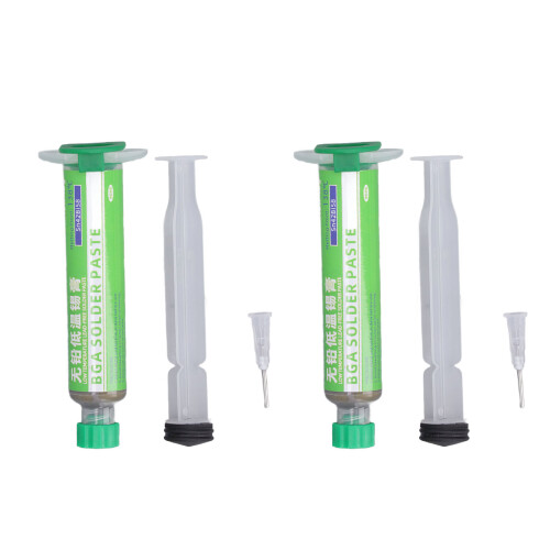 2x Lötpaste-Spritze hochfest eutektisch niedrigschmelzend