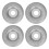 (Silver) 4x 16mm Edelstahl-Schleifscheibe Gold 1
